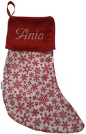 Taška - Vianočná pančucha na darčeky, PERSONALIZOVANÁ s ozdobnou výšivkou Taška - Vianočná pančucha na darčeky, PERSONALIZOVANÁ s ozdobnou výšivkou