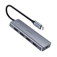 Rozbočovač Ugreen USB C HUB - 4xUSB 3.2 Gen 1 s napájacím portom USB-C
