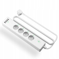 Inteligentná predlžovacia šnúra Meross WiFi so 4 zásuvkami Inteligentná predlžovacia šnúra Meross WiFi so 4 zásuvkami