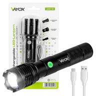 Vojenská taktická LED baterka 800lm 500m AKU ZOOM USB-C stroboskop Vojenská taktická LED baterka 800lm 500m AKU ZOOM USB-C stroboskop