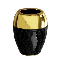 Keramická váza KATHY 14X9X20 čierna + zlatá