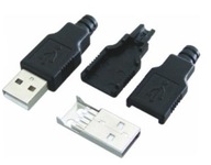 USB TYP A ZÁSTRČKA PRE KÁBEL SO ŠTÍTOM 20 ks USB TYP A ZÁSTRČKA PRE KÁBEL SO ŠTÍTOM 20 ks