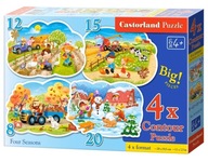PUZZLE 4v1 FOUR SEASONS JAR LETO JESEŇ ZIMA POČASIE CASTORLAND PUZZLE 4v1 FOUR SEASONS JAR LETO JESEŇ ZIMA POČASIE CASTORLAND