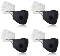 SET 4x BLACK Maska + 12x PM 2,5 FILTER SET 4x BLACK Maska + 12x PM 2,5 FILTER