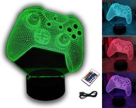 NOČNÁ LAMPA PODLOŽKA XBOX 3D LED RGB FARBY + DIAĽK NOČNÁ LAMPA PODLOŽKA XBOX 3D LED RGB FARBY + DIAĽK