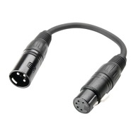 Adam Hall K3 DHM 20cm DMX adaptér s 5 pinom na Adam Hall K3 DHM 20cm DMX adaptér s 5 pinom na