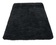 Plyšový protišmykový koberec čierny 120x170cm