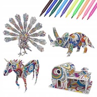 3D PUZZLE GRAFFITI MAĽOVANÉ PUZZLE DIY SET 4+10 3D PUZZLE GRAFFITI MAĽOVANÉ PUZZLE DIY SET 4+10