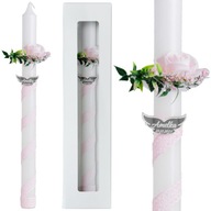 Krstná sviečka s personalizáciou a zdobeným odkvapkávačom SC-105S Krstná sviečka s personalizáciou a zdobeným odkvapkávačom SC-105S