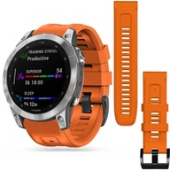 Silikónový remienok pre Garmin Fenix 7, oranžový Silikónový remienok pre Garmin Fenix 7, oranžový