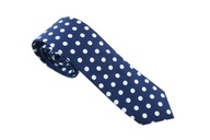 Námornícka modrá kravata s bodkami, bodkami, do práce, na párty