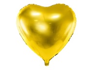 Fóliový balón Srdce, 45cm, zlatý