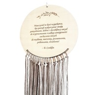 Makrama s citátom, Dream Catcher, Darček z krstu Makrama s citátom, Dream Catcher, Darček z krstu