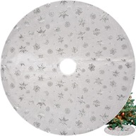 Koberec na vianočný stromček Biely koberec kožušina 90 cm veľký na darčeky okrúhly