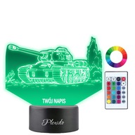 World Of Tanks Night Lamp Vojenský tank Gravírovanie vášho nápisu Darček 3D LED World Of Tanks Night Lamp Vojenský tank Gravírovanie vášho nápisu Darček 3D LED