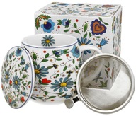 SUDOVÝ hrnček s infuzérom KASHUBIAN porcelán Bone China DARČEK - 430 ml SUDOVÝ hrnček s infuzérom KASHUBIAN porcelán Bone China DARČEK - 430 ml