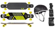 RAVEN Torex Lemon Longboard Skateboard + prilba + ochrana