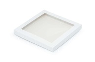 Dekoračná krabička s okienkom, biela 210x210x20mm