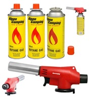 ALPEN CAMPING plynová spájkovačka BURNER + 3x kartuša ALPEN CAMPING plynová spájkovačka BURNER + 3x kartuša