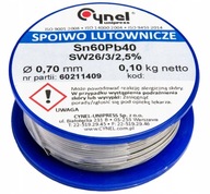 Cín 0,70 100g spojivo LC60 - FSW26 Sn60Pb40 Cín 0,70 100g spojivo LC60 - FSW26 Sn60Pb40
