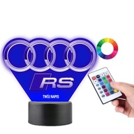 Audi RS Logo Night Lamp 16 farieb LED PLEXIDO Audi RS Logo Night Lamp 16 farieb LED PLEXIDO