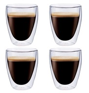 Termálne poháre s dvojitou stenou na kávu Čaj Káva 235ml 4 kusy