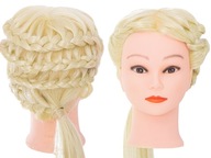 Kadernícka cvičná hlava pre prirodzené blond vlasy Kadernícka cvičná hlava pre prirodzené blond vlasy