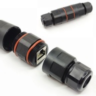 Hermetická SPOJKA VODEODOLNÝ KONEKTOR kábel ethernet RJ45 LAN IP68 internet Hermetická SPOJKA VODEODOLNÝ KONEKTOR kábel ethernet RJ45 LAN IP68 internet