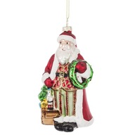 Sklenená ozdoba na vianočný stromček Santa Claus - prívesok na vianočný stromček 13 cm Sklenená ozdoba na vianočný stromček Santa Claus - prívesok na vianočný stromček 13 cm