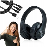 BEZDRÔTOVÉ SLÚCHADLÁ BLUETOOTH PRE DETI + UNIVERZÁLNY KÁBEL 3 V 1 BEZDRÔTOVÉ SLÚCHADLÁ BLUETOOTH PRE DETI + UNIVERZÁLNY KÁBEL 3 V 1