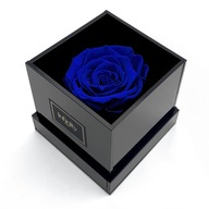 Flowerbox modrá večná ruža akrylová krabička