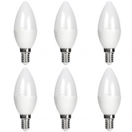 6x LED ŽIAROVKA ÚSPORA ENERGIE C37 E14 8W 640lm 6000K STUDENÁ BIELA 6x LED ŽIAROVKA ÚSPORA ENERGIE C37 E14 8W 640lm 6000K STUDENÁ BIELA