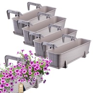 KADAX 4x BALKONOVÁ BOX KVETNICA 60cm ÚCHYT KADAX 4x BALKONOVÁ BOX KVETNICA 60cm ÚCHYT