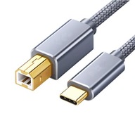 Kábel USB C do TLAČIARNE USB typ C - USB B 5m QGeeM Kábel USB C do TLAČIARNE USB typ C - USB B 5m QGeeM