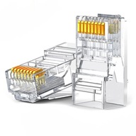 Ugreen 100x zástrčkový konektor Konektor RJ45 8P8C Cat 6 Transparent Ugreen 100x zástrčkový konektor Konektor RJ45 8P8C Cat 6 Transparent