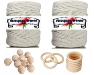 Macrame set Bavlnená šnúrka 2 ks 32 ks. Macrame set Bavlnená šnúrka 2 ks 32 ks.