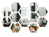 Dekorácia na stenu Dekoračné zrkadlo Hexagon XL Dekorácia na stenu Dekoračné zrkadlo Hexagon XL