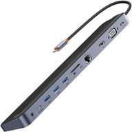 Baseus Hub 11v1, USB adaptér, stojan na notebook