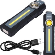 DIELENSKÁ LAMPA COB LED NABÍJACIA SVATKA 3V1 300LM HÁČKOVÝ MAGNET DIELENSKÁ LAMPA COB LED NABÍJACIA SVATKA 3V1 300LM HÁČKOVÝ MAGNET