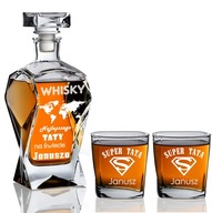KARAFA 2 GRAVOVANÉ POHÁRKY NA WHISKY DEN OTCOV KARAFA 2 GRAVOVANÉ POHÁRKY NA WHISKY DEN OTCOV