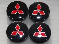 4x Emblémy pre MITSUBISHI 56mm ráfiky, čierne 4x Emblémy pre MITSUBISHI 56mm ráfiky, čierne