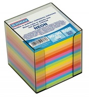 Nelepená kocka 95x95x95mm, cca 800 neónových mix kariet Nelepená kocka 95x95x95mm, cca 800 neónových mix kariet
