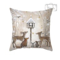 Obliečka na vankúš Vianočná lampa Snow Animals 45x45 Obliečka na vankúš Vianočná lampa Snow Animals 45x45