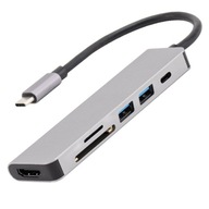 Adaptér 6v1 HUB USB-C HDMI 4K Macbook M1 PRO AIR Adaptér 6v1 HUB USB-C HDMI 4K Macbook M1 PRO AIR