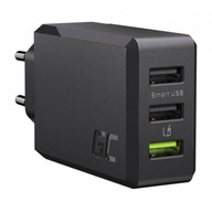 Rýchla nástenná nabíjačka GreenCell ChargeSource 3xUSB 30W QC 3.0 AFC SCP Rýchla nástenná nabíjačka GreenCell ChargeSource 3xUSB 30W QC 3.0 AFC SCP
