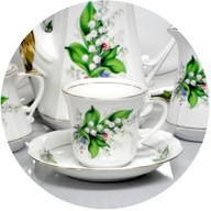 080 KÁVOVÝ SERVIS KAMELIA 6/12 CHODZIEŻ PORCELÁN