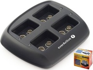 Automatická nabíjačka procesora pre 4 9V Ni-MH 6F22 everActive batérie Automatická nabíjačka procesora pre 4 9V Ni-MH 6F22 everActive batérie