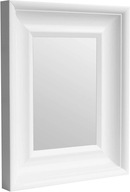 Obdĺžnikové drevené zrkadlo 36x45 biele BD art