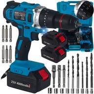 AKUMULÁTOROVÝ SKRUTKOVAČ PRÍPADOVÁ VŔTAČKA/POHONOVANÁ S PRÍPADOM 21V 4Ah + KUFRE AKUMULÁTOROVÝ SKRUTKOVAČ PRÍPADOVÁ VŔTAČKA/POHONOVANÁ S PRÍPADOM 21V 4Ah + KUFRE