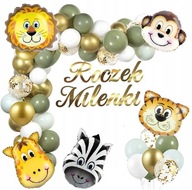 Balóny LUK zvieratko ZOO SAFARI ROK + MENO Balóny LUK zvieratko ZOO SAFARI ROK + MENO